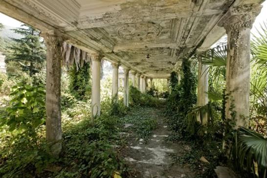 Abandoned railroad station in Abkhazia, photo by sillysidilly.wordpress.com